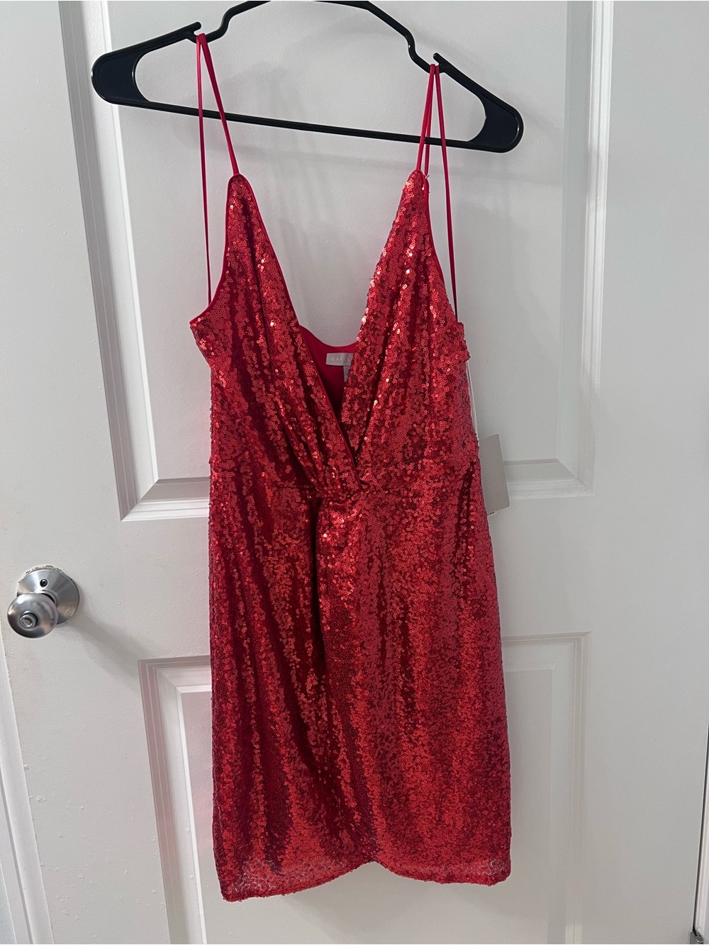 Nordstrom Red Sequin Dress with Spaghetti Straps